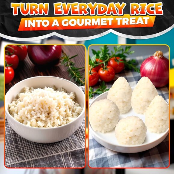 Arancini Maker Mold Set Dual Set for Round & Conical Rice Ball Bento (2 Molds) - Picture 3 of 12